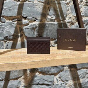 Gucci Brown Microguccissima Card Holder